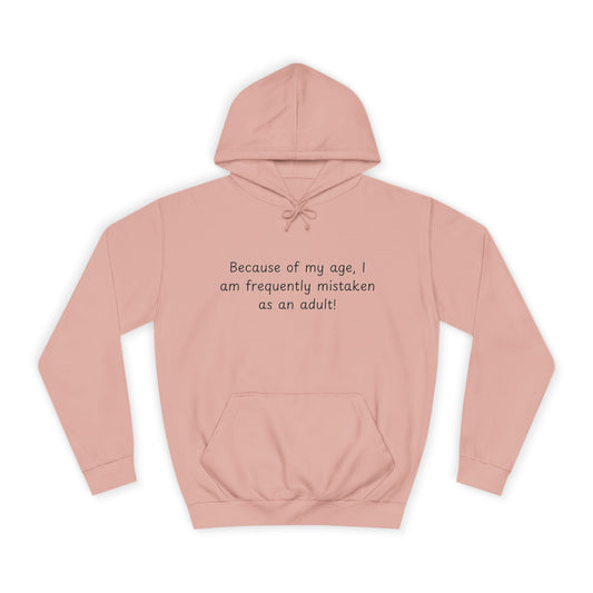 Minimal Embroidered College Hoodie — Subtle Campus Text Pullover