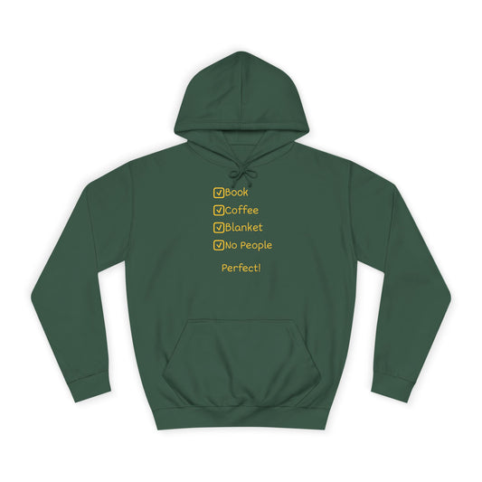 Hoodie — Minimal Heather Grey College Hoodie