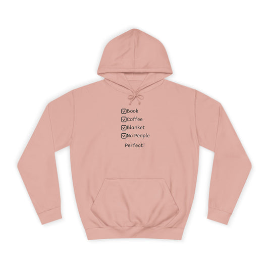 College Checklist Hoodie — "GPA, Coffee, Sleep, Repeat" Minimalist Campus Sweatshirt