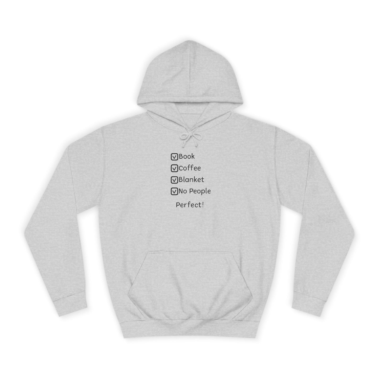 College Checklist Hoodie — "GPA, Coffee, Sleep, Repeat" Minimalist Campus Sweatshirt