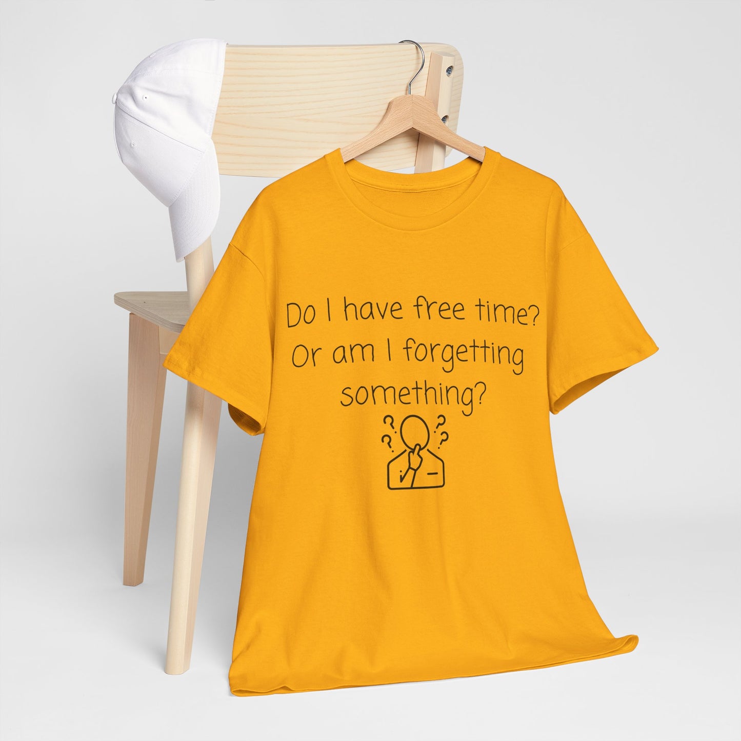 Do I Have Free Time? Funny Minimalist White T-Shirt — Relatable Introvert Tee