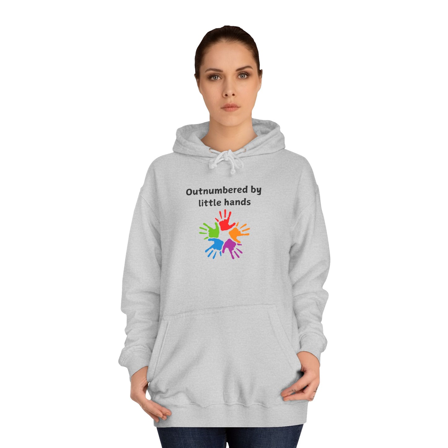 Outnumbered by Little Hands Hoodie — Cute Parent & Teacher Gift