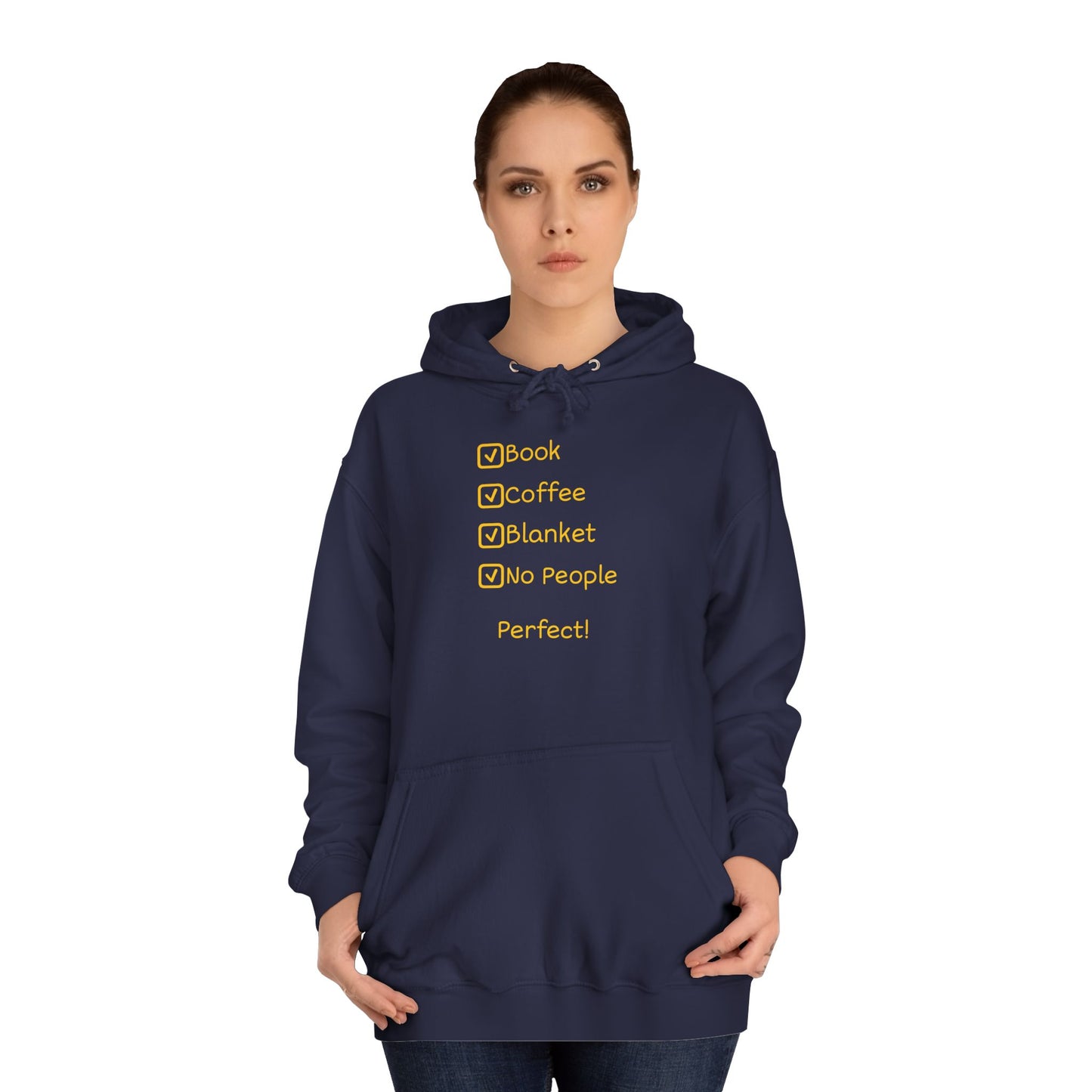 Hoodie — Minimal Heather Grey College Hoodie