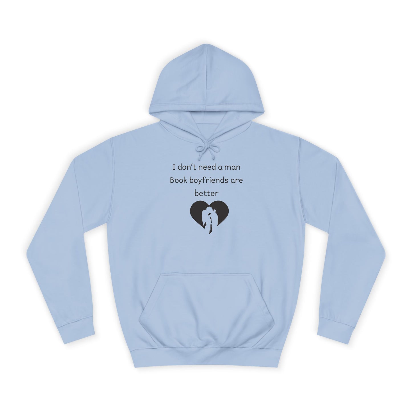 Hoodie — Minimalist Heart Silhouette College Hoodie ("You Belong With Me")