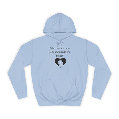 Hoodie — Minimalist Heart Silhouette College Hoodie ("You Belong With Me")