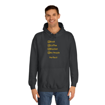 Hoodie — Minimal Heather Grey College Hoodie