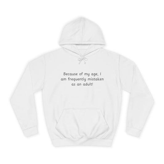 Minimal Embroidered College Hoodie — Subtle Campus Text Pullover