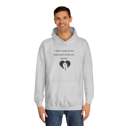 Hoodie — Minimalist Heart Silhouette College Hoodie ("You Belong With Me")