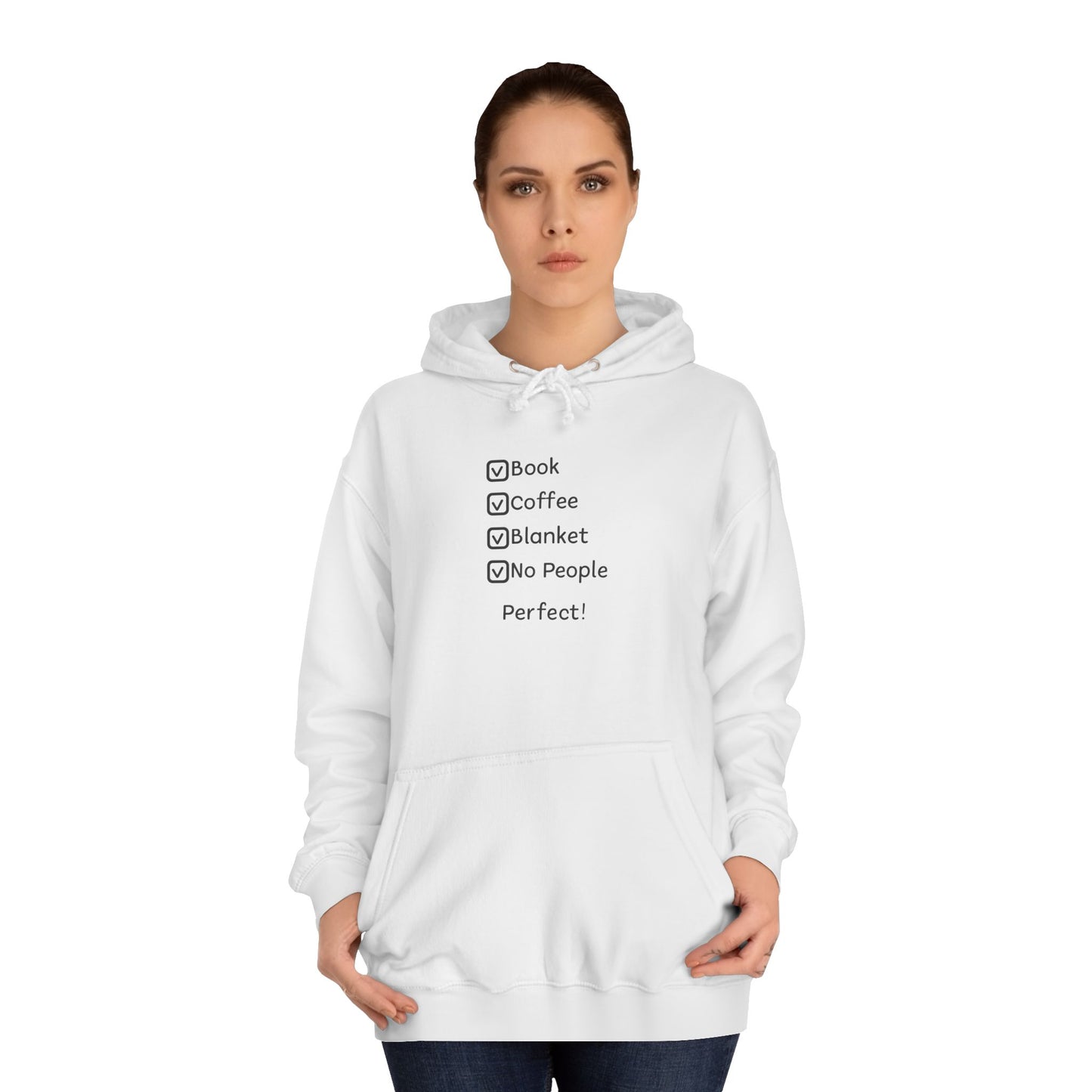 College Checklist Hoodie — "GPA, Coffee, Sleep, Repeat" Minimalist Campus Sweatshirt