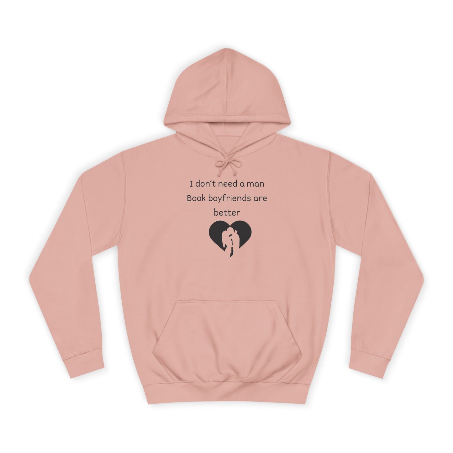 Hoodie — Minimalist Heart Silhouette College Hoodie ("You Belong With Me")
