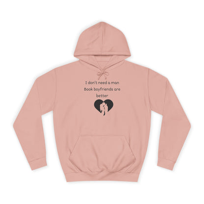 Hoodie — Minimalist Heart Silhouette College Hoodie ("You Belong With Me")