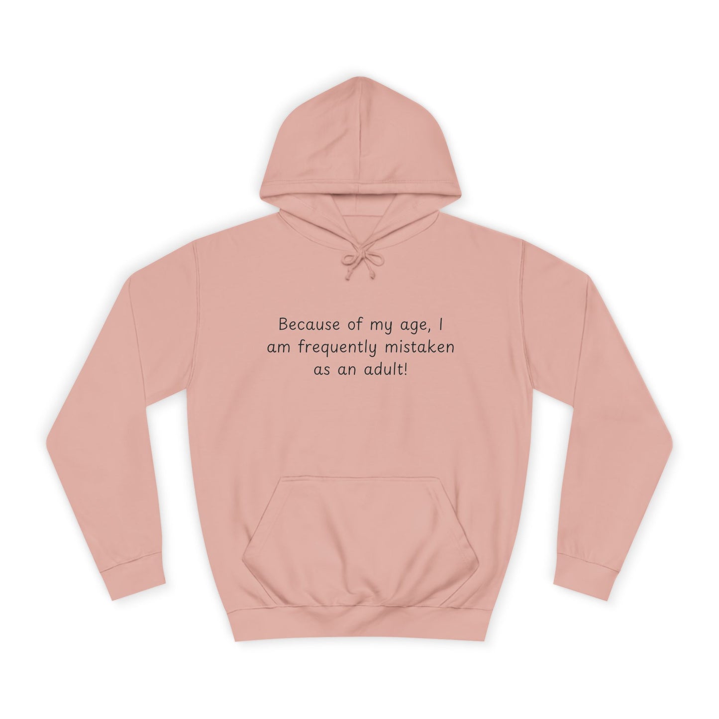 Minimal Embroidered College Hoodie — Subtle Campus Text Pullover