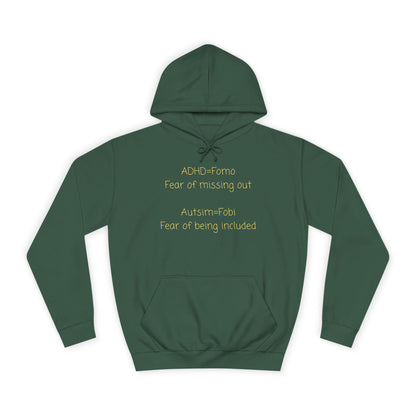 College Hoodie — Minimal Embroidered Campus Pullover (Green)