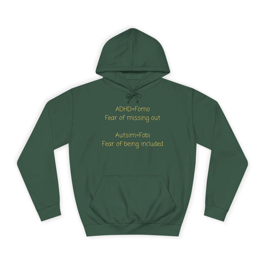 College Hoodie — Minimal Embroidered Campus Pullover (Green)