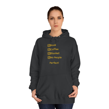 Hoodie — Minimal Heather Grey College Hoodie