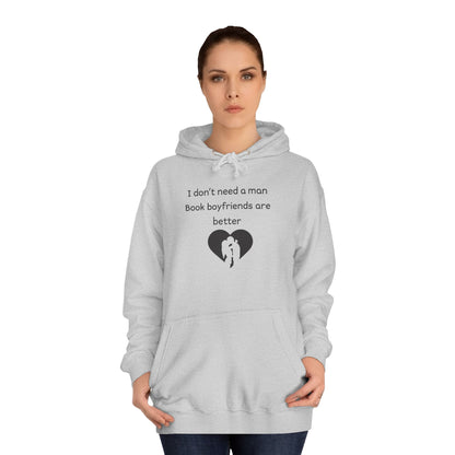 Hoodie — Minimalist Heart Silhouette College Hoodie ("You Belong With Me")