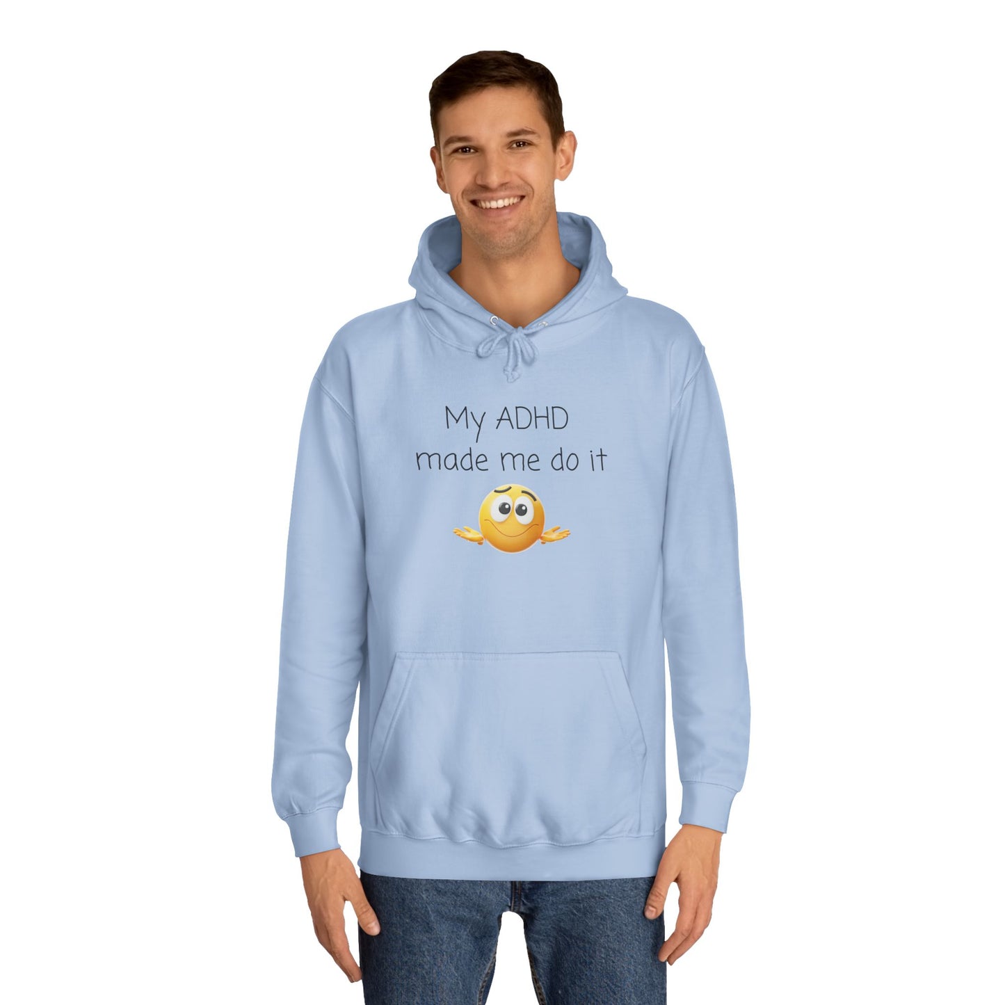 Smiling Emoji College Hoodie — Cute Campus Vibes Pullover