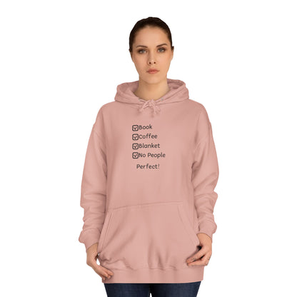 College Checklist Hoodie — "GPA, Coffee, Sleep, Repeat" Minimalist Campus Sweatshirt
