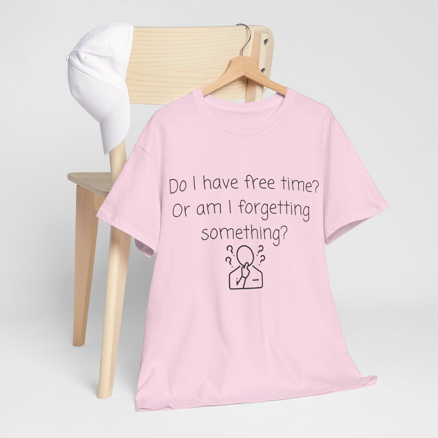 Do I Have Free Time? Funny Minimalist White T-Shirt — Relatable Introvert Tee