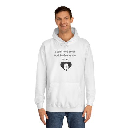 Hoodie — Minimalist Heart Silhouette College Hoodie ("You Belong With Me")