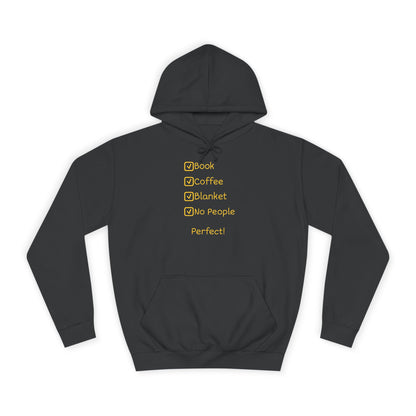 Hoodie — Minimal Heather Grey College Hoodie