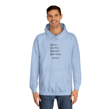 College Checklist Hoodie — "GPA, Coffee, Sleep, Repeat" Minimalist Campus Sweatshirt