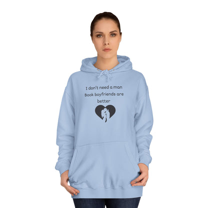 Hoodie — Minimalist Heart Silhouette College Hoodie ("You Belong With Me")