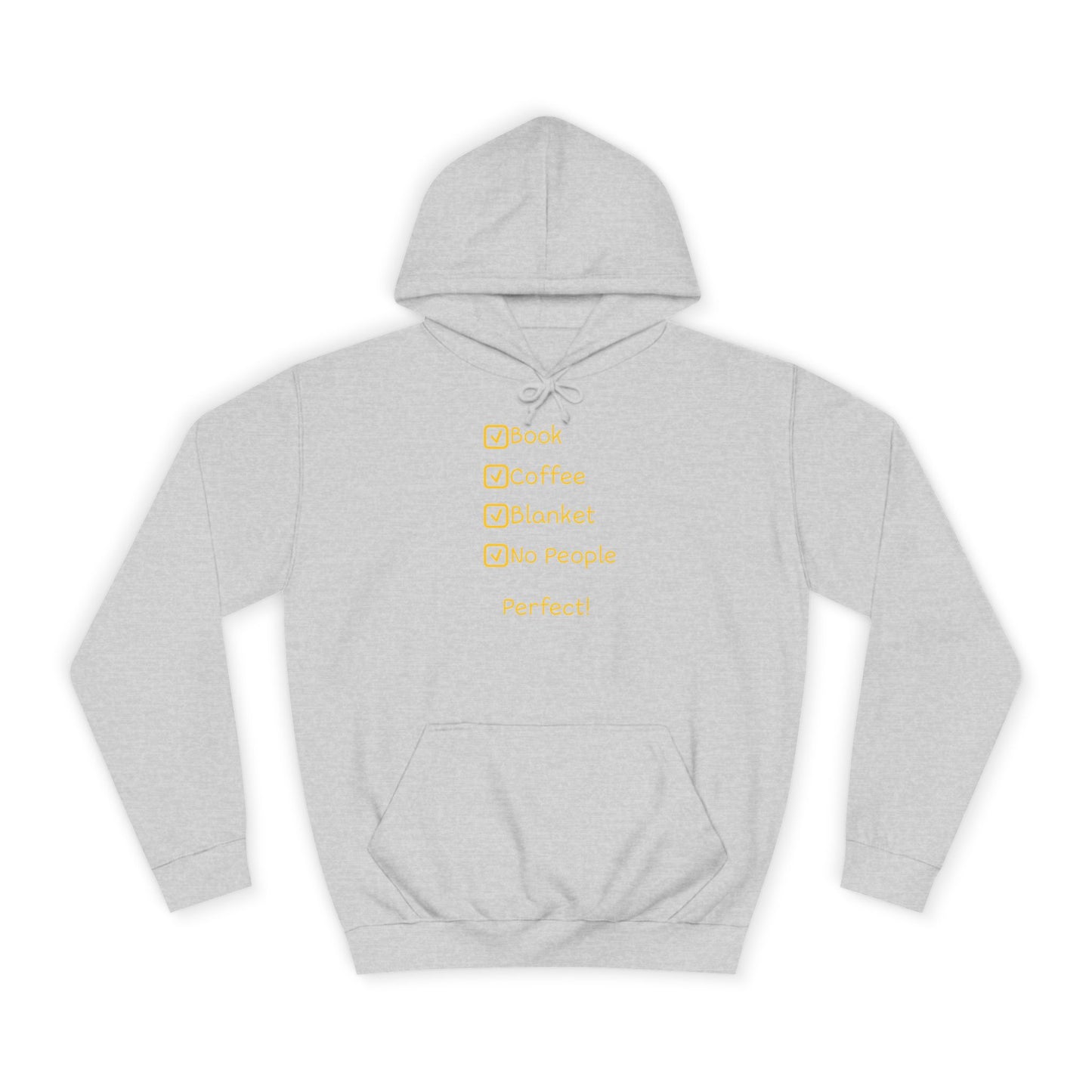 Hoodie — Minimal Heather Grey College Hoodie