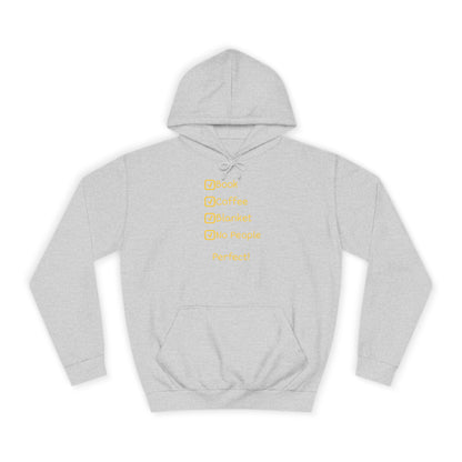 Hoodie — Minimal Heather Grey College Hoodie