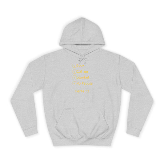 Hoodie — Minimal Heather Grey College Hoodie