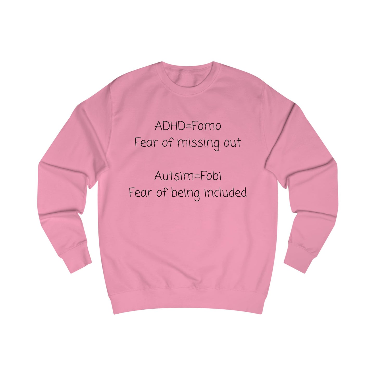 Autism & ADHD Awareness Sweatshirt – “ADHD = Fomo / Autism = Fobi” Comfort Crewneck
