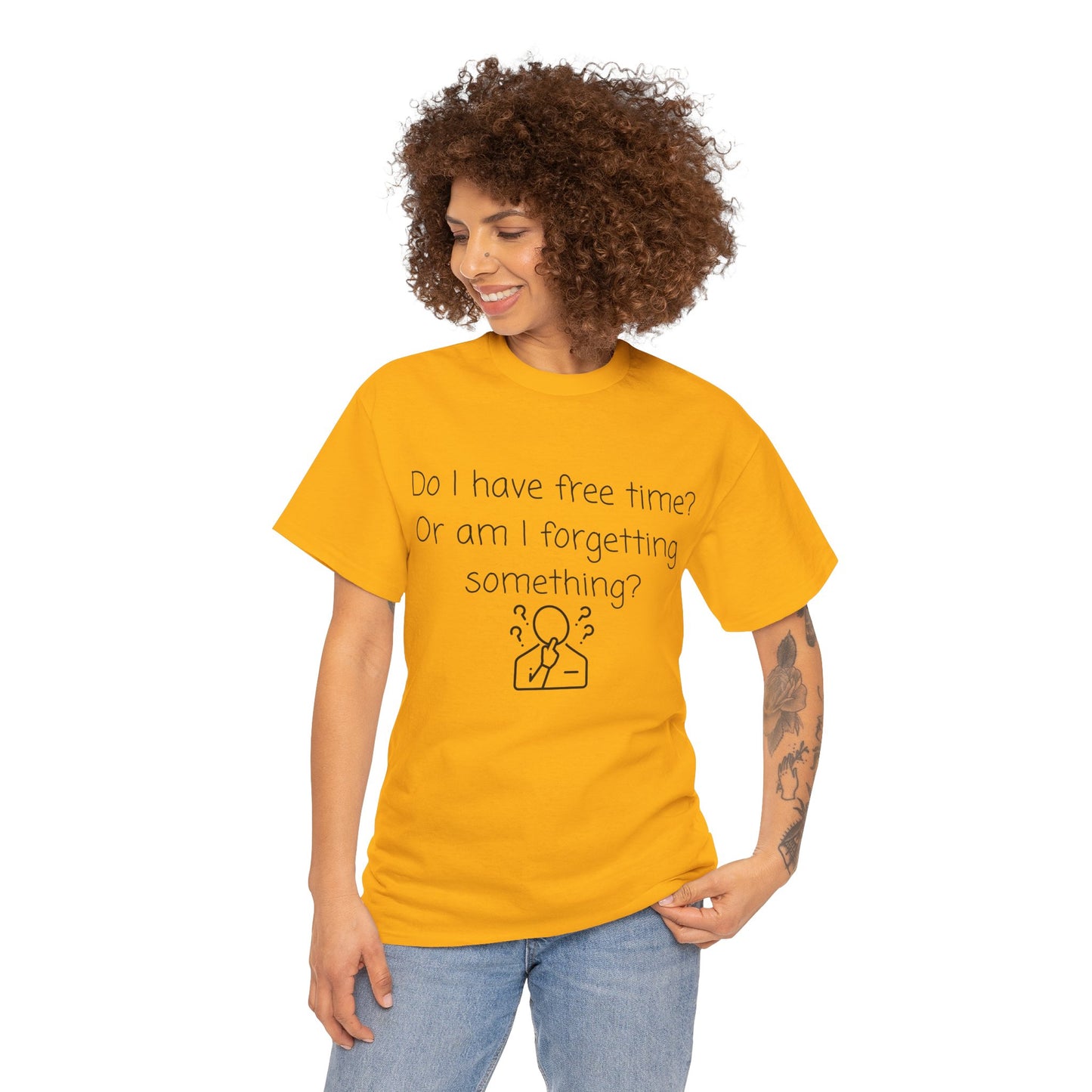 Do I Have Free Time? Funny Minimalist White T-Shirt — Relatable Introvert Tee