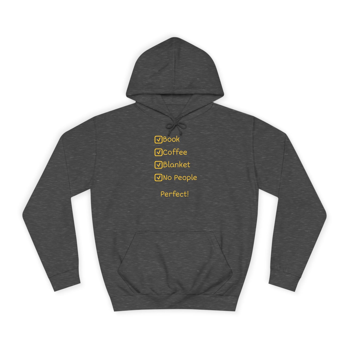 Hoodie — Minimal Heather Grey College Hoodie