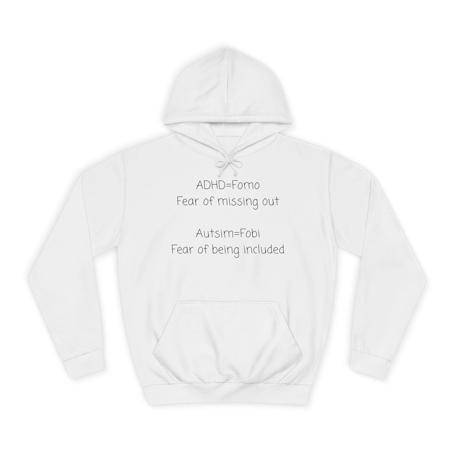College Hoodie — Classic Blank White Campus Hoodie for Students & Athleisure