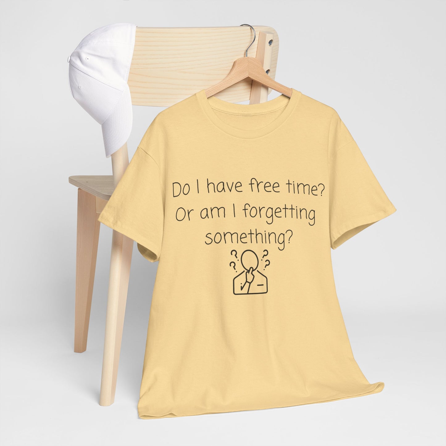 Do I Have Free Time? Funny Minimalist White T-Shirt — Relatable Introvert Tee