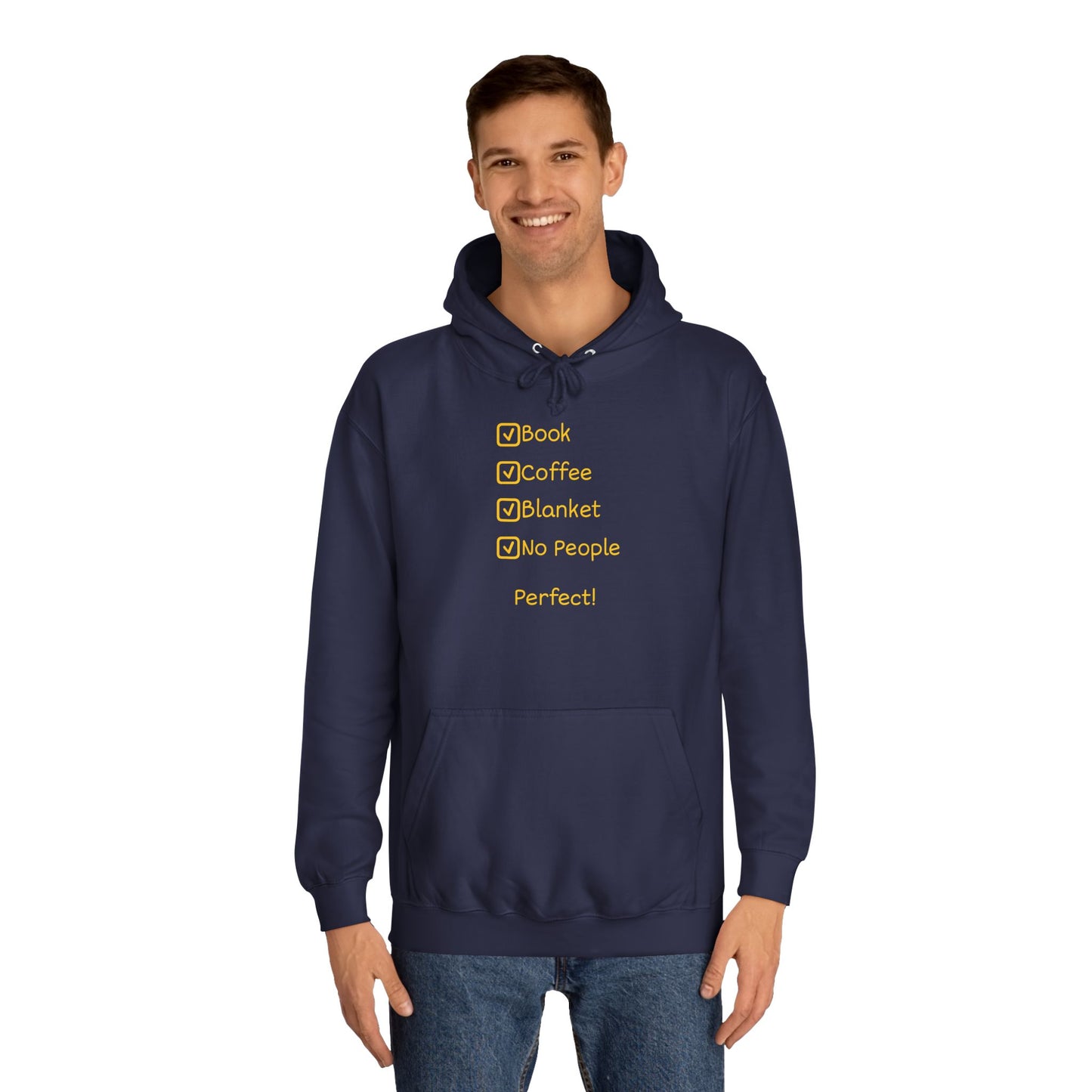 Hoodie — Minimal Heather Grey College Hoodie