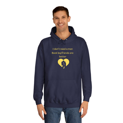Yellow Broken Heart Hoodie — Minimal Heart Graphic Pullover