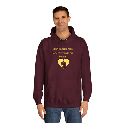 Yellow Broken Heart Hoodie — Minimal Heart Graphic Pullover