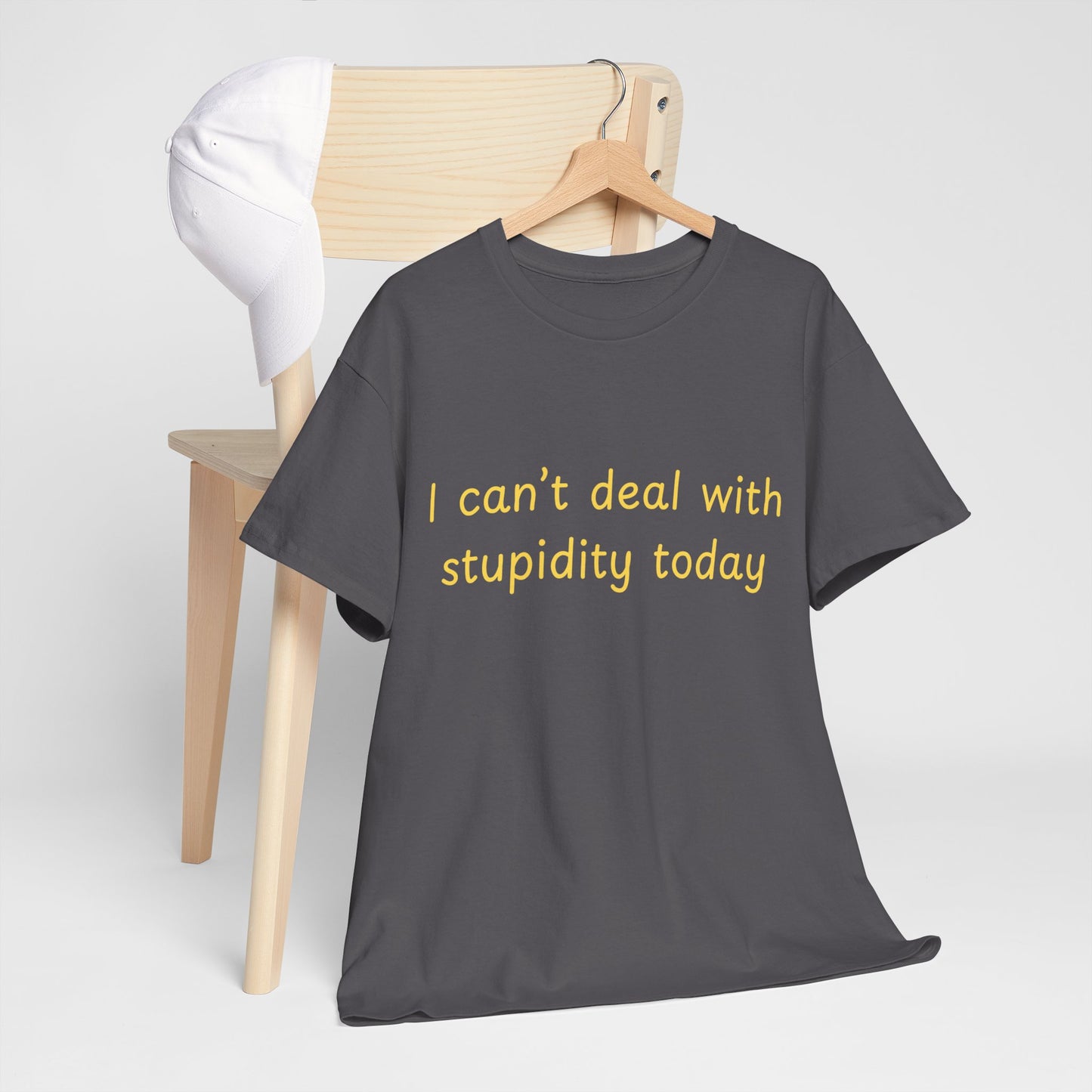 Graphic Tee — "I Can't Deal With Stupidity Today" Funny Statement Shirt