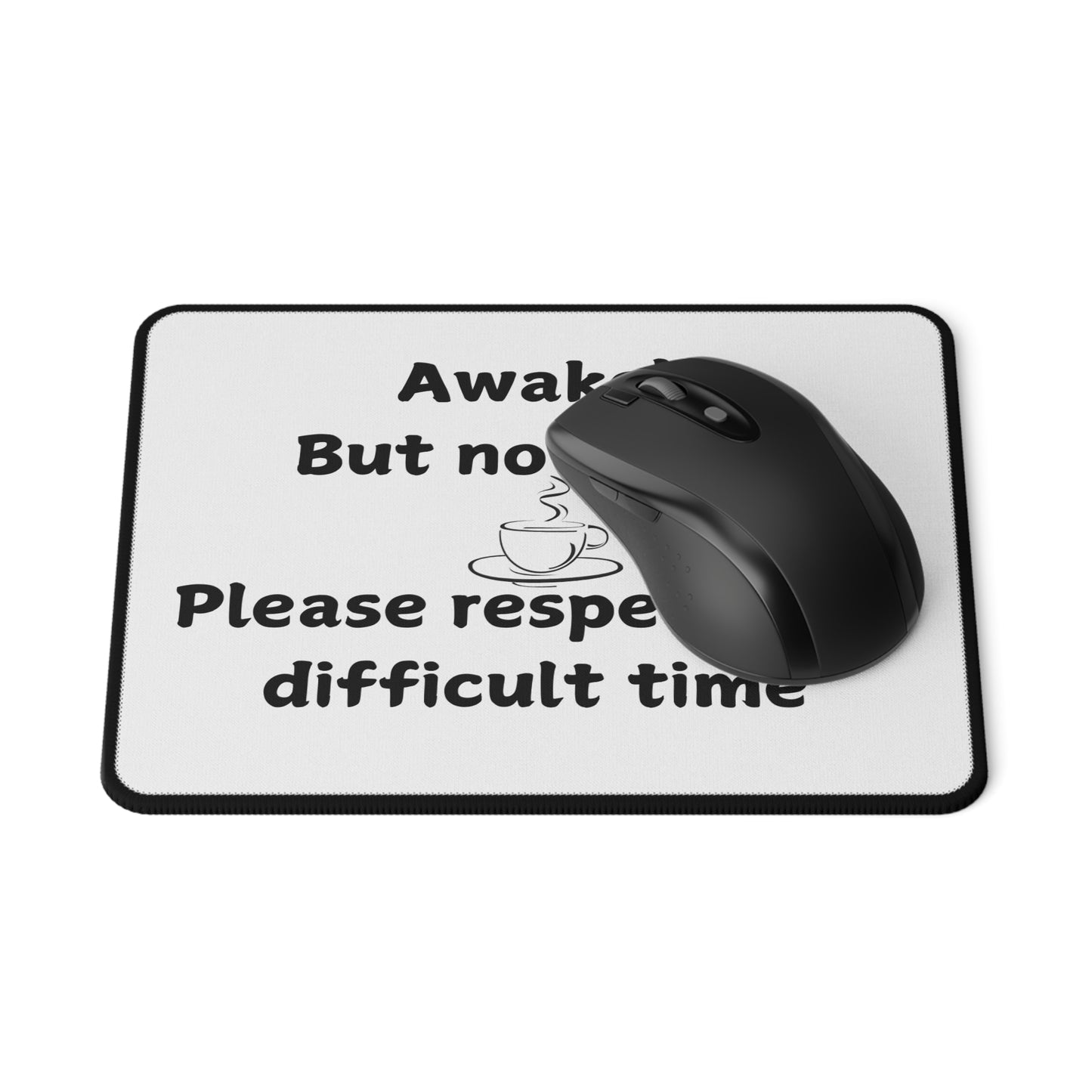 Awake But Not Alert Coffee Mouse Pad — Funny Non‑Slip Desk Mousepad