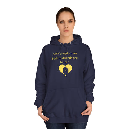 Yellow Broken Heart Hoodie — Minimal Heart Graphic Pullover