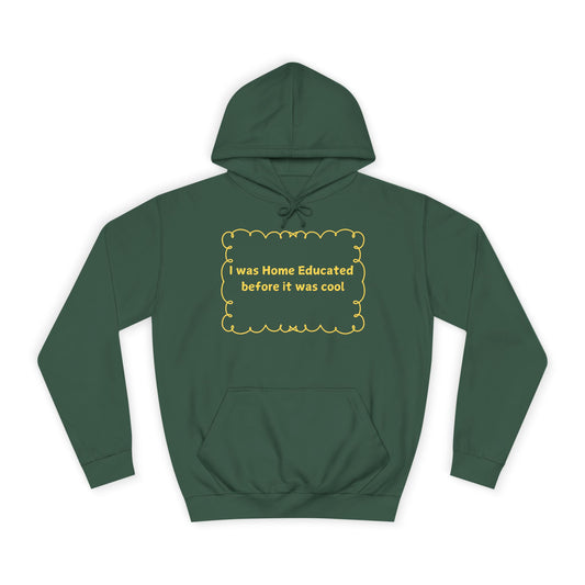 Home Educated Hoodie — “I Was Home Educated Before It Was Cool” Pullover