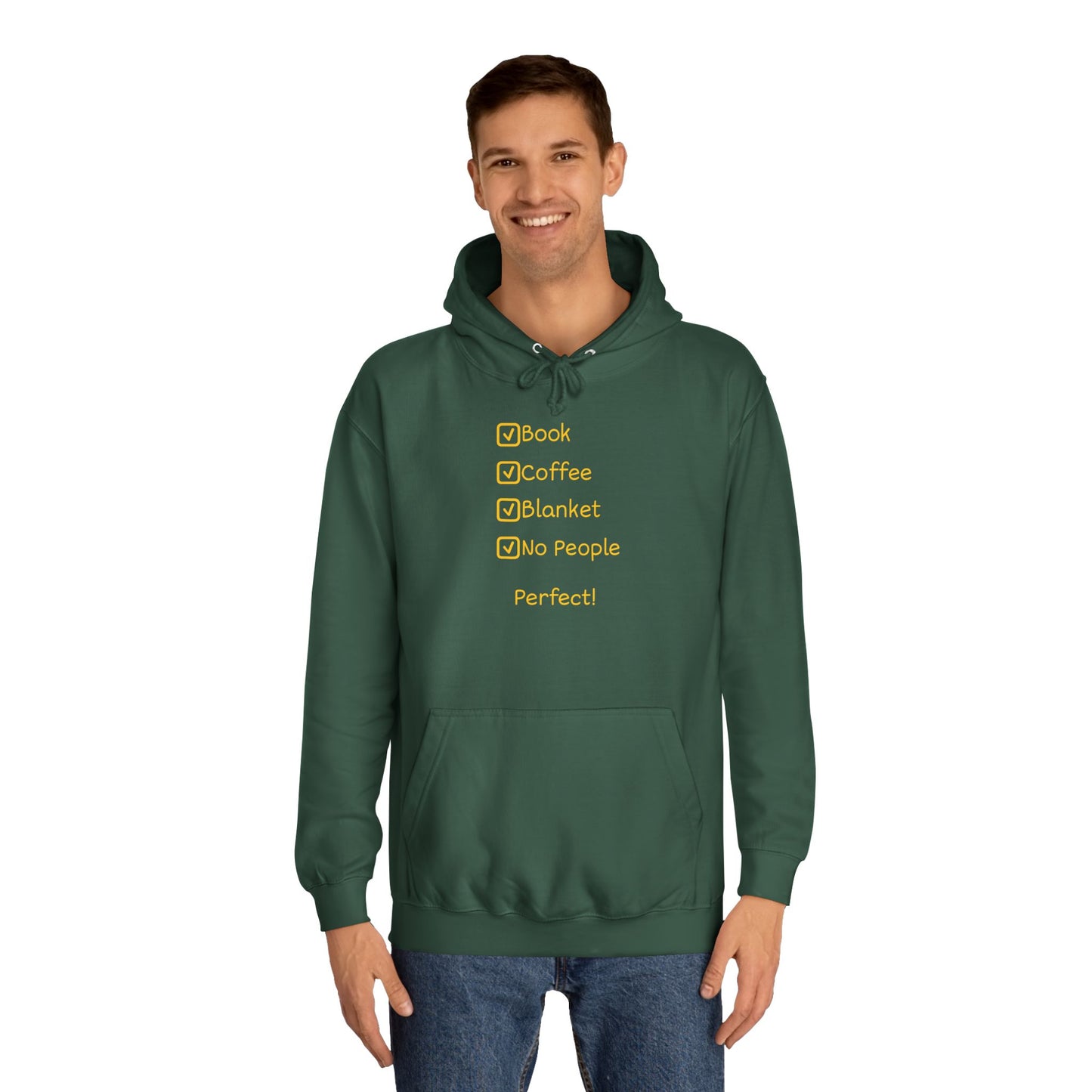 Hoodie — Minimal Heather Grey College Hoodie