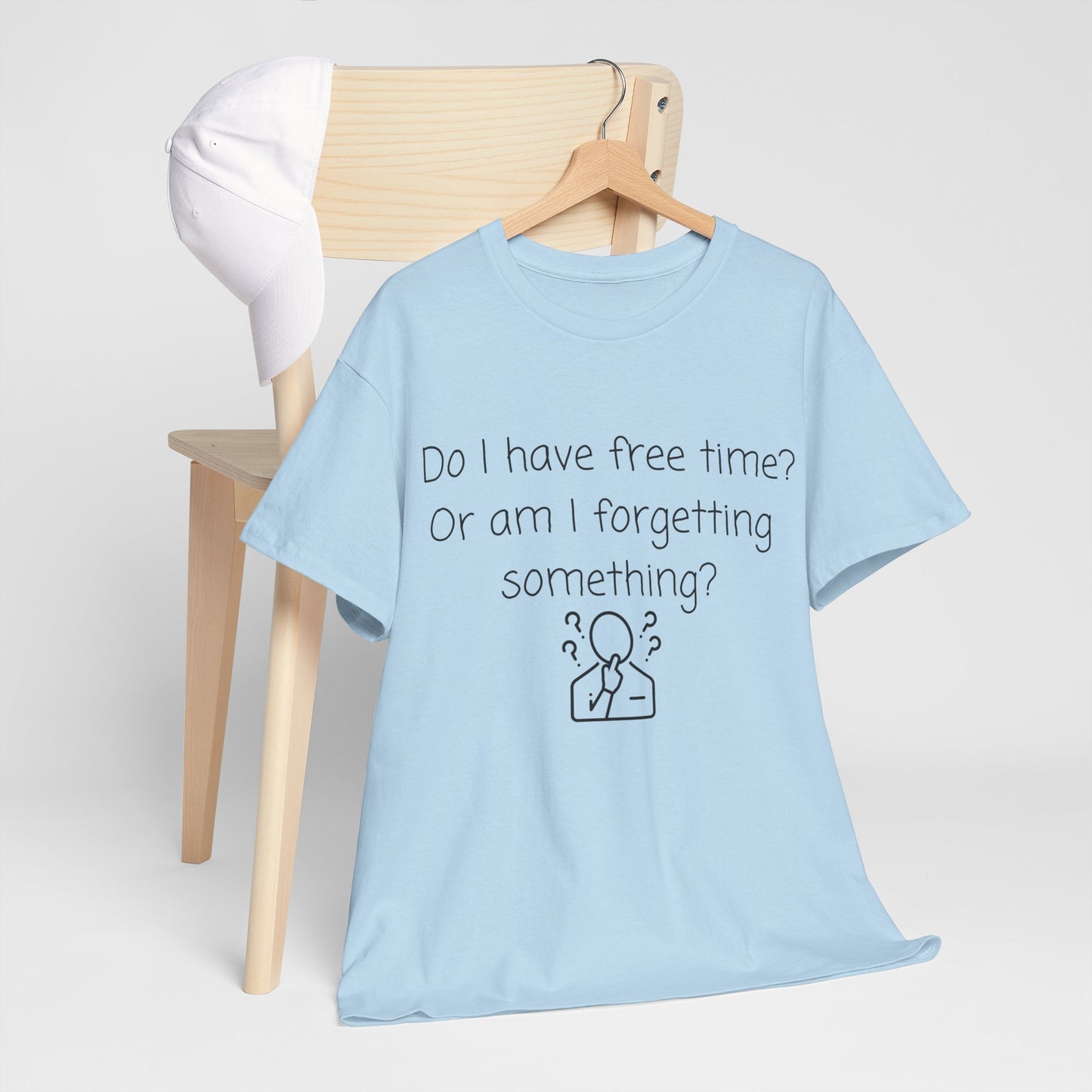 Do I Have Free Time? Funny Minimalist White T-Shirt — Relatable Introvert Tee
