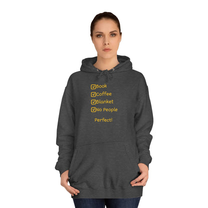 Hoodie — Minimal Heather Grey College Hoodie