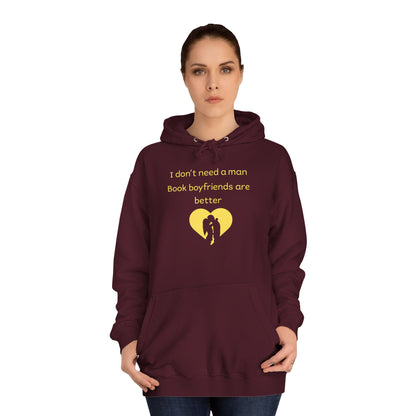 Yellow Broken Heart Hoodie — Minimal Heart Graphic Pullover