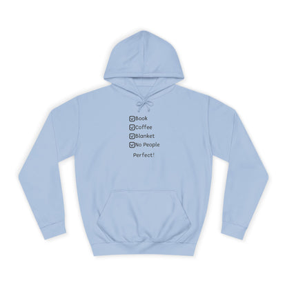 College Checklist Hoodie — "GPA, Coffee, Sleep, Repeat" Minimalist Campus Sweatshirt