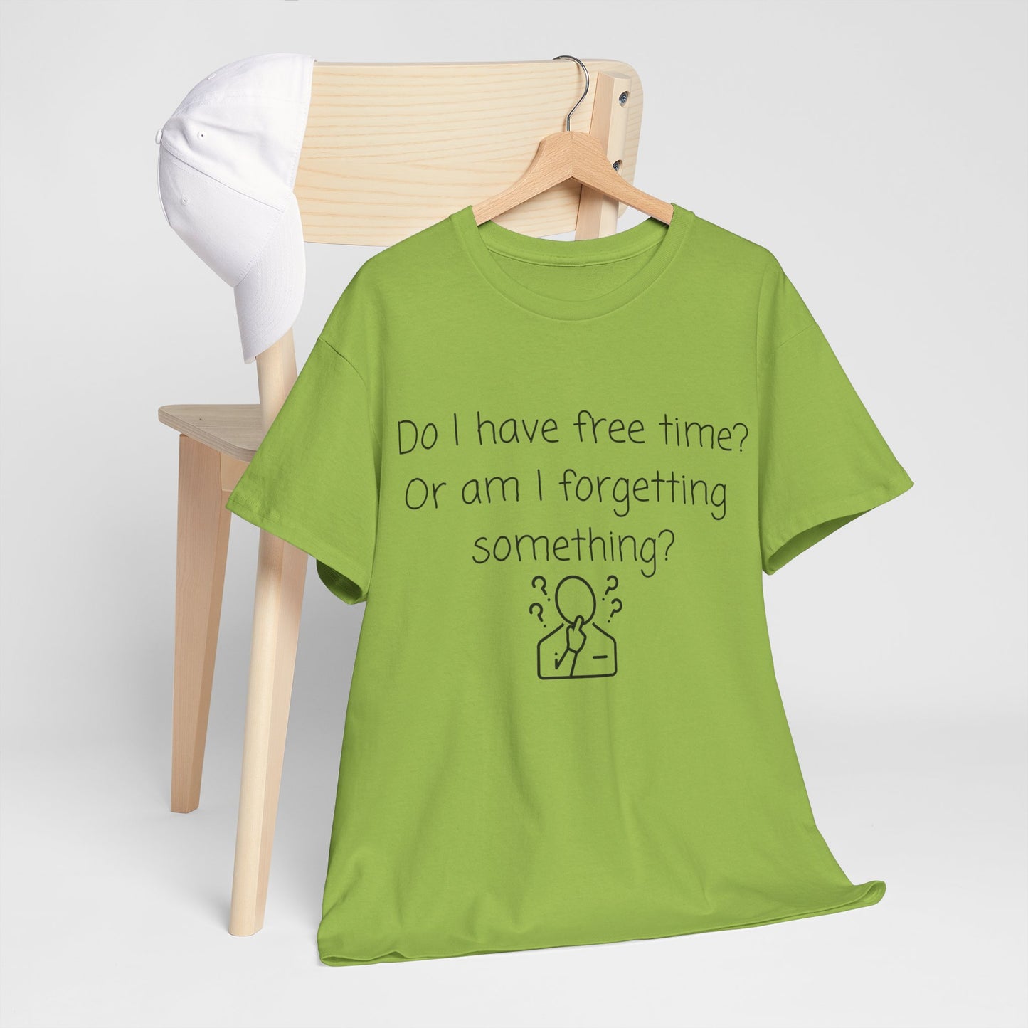 Do I Have Free Time? Funny Minimalist White T-Shirt — Relatable Introvert Tee