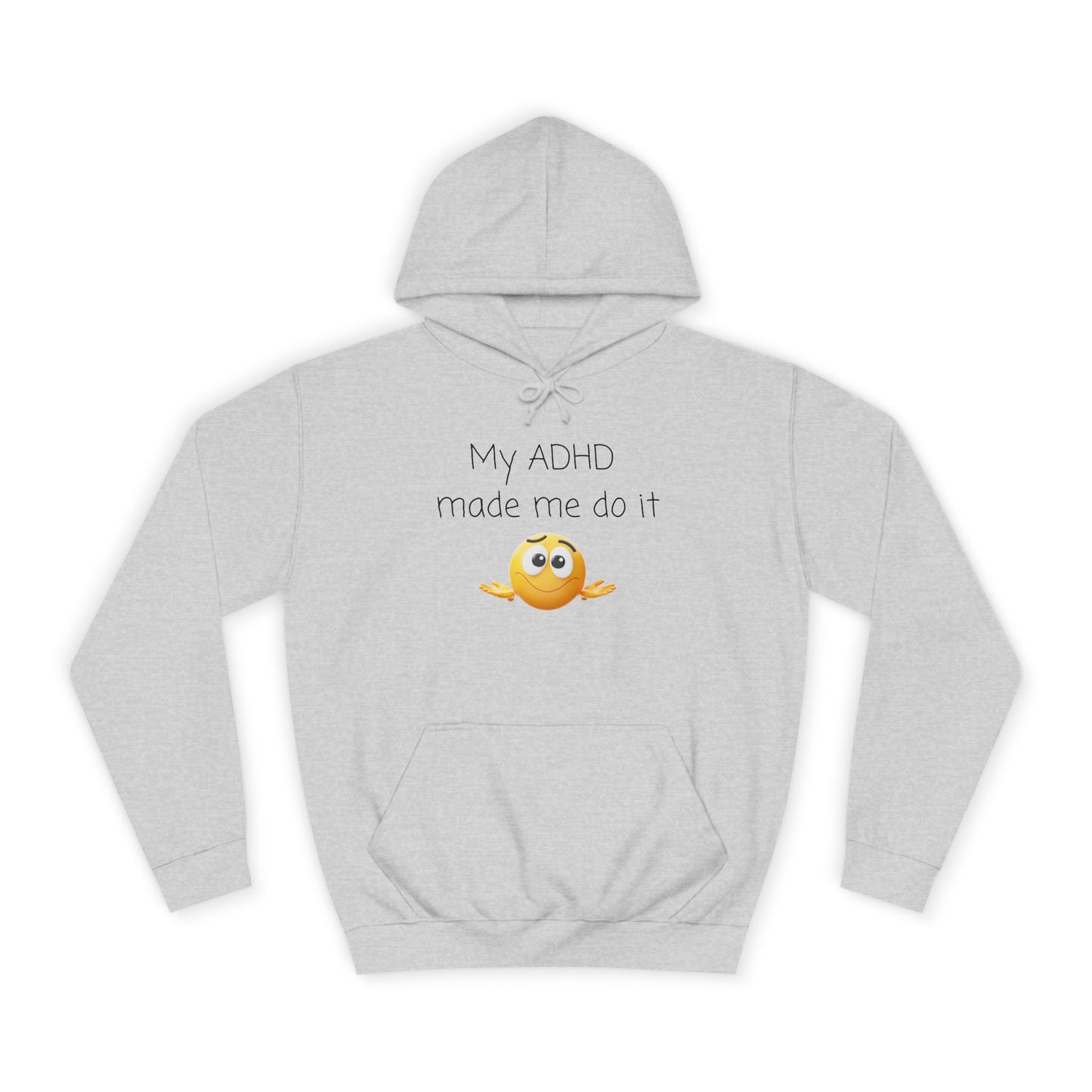 Smiling Emoji College Hoodie — Cute Campus Vibes Pullover