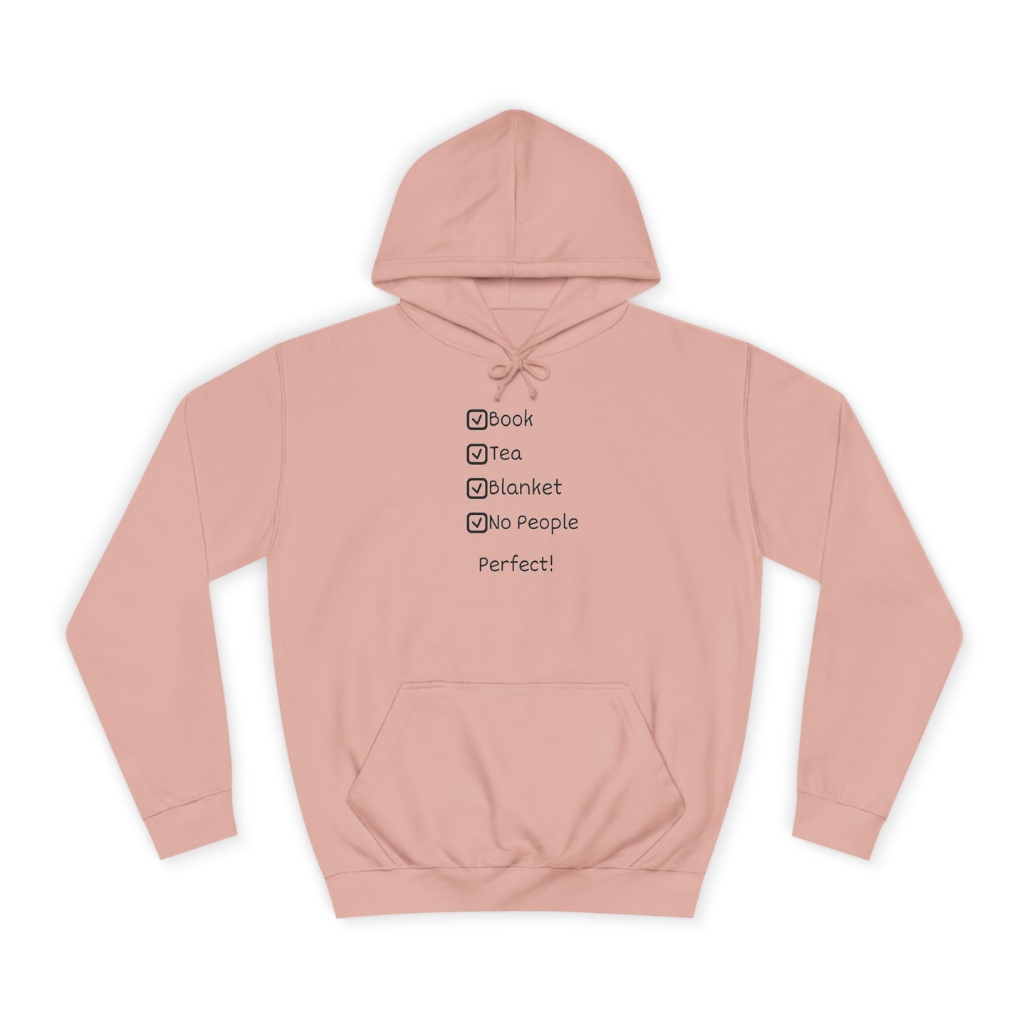College Checklist Hoodie — Minimalist Campus Sweatshirt
